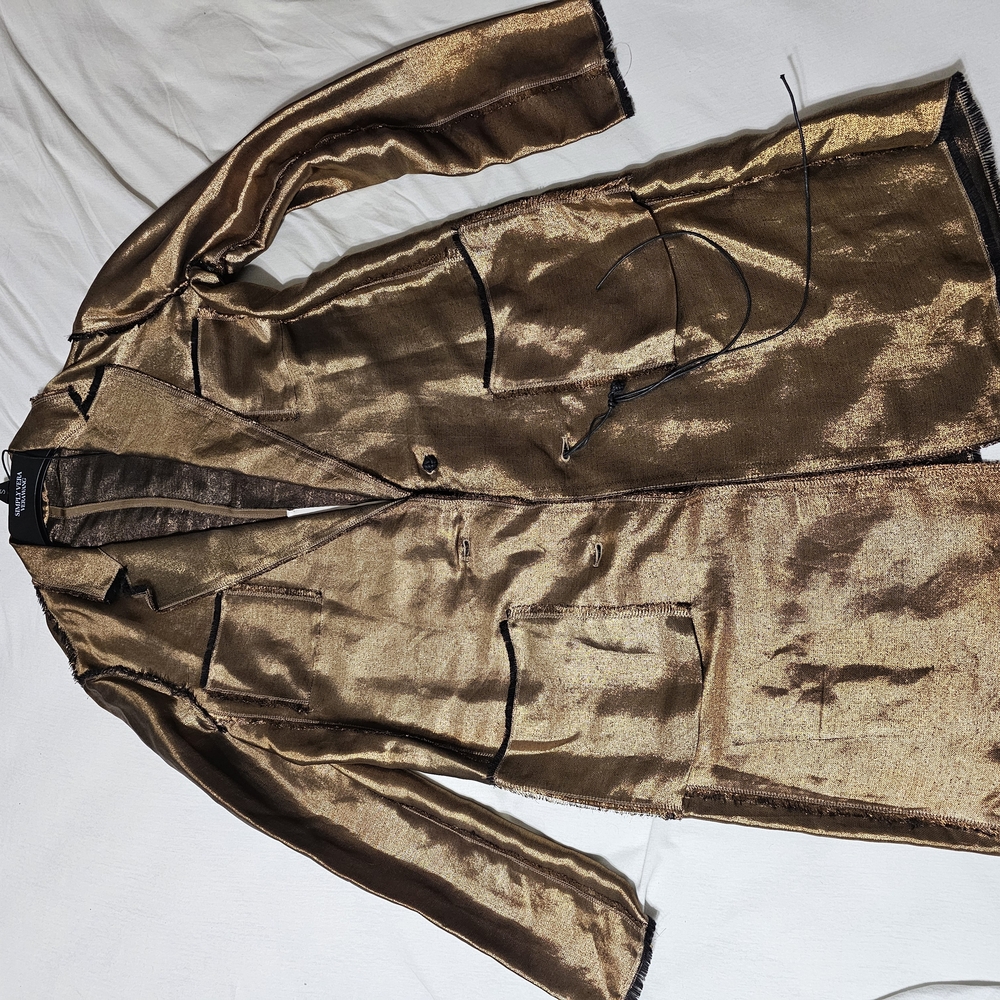 Lanvin 2003 Metal And Silk Blend Coat